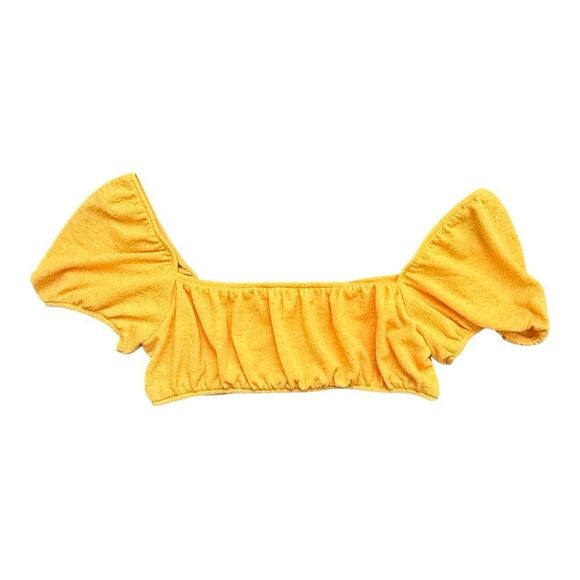 H&M Divided Orange Off-Shoulder Crop Top Size Small Like New Trendy 🌸 - Picture 2 of 9